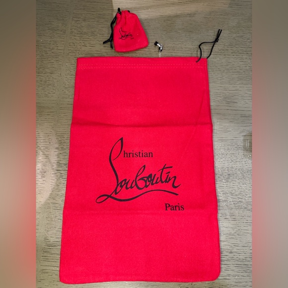 Christian Louboutin Black Suede Peep Toe Heels - Picture 11 of 14